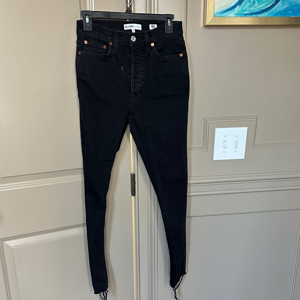 Re/Done Black Skinny Jeans 26